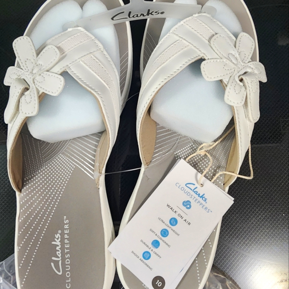White Clark's Flip-Flops